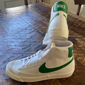 Brand New in Box - Nike Blazer Mid ‘77 Vintage white and Pine Green High Tops